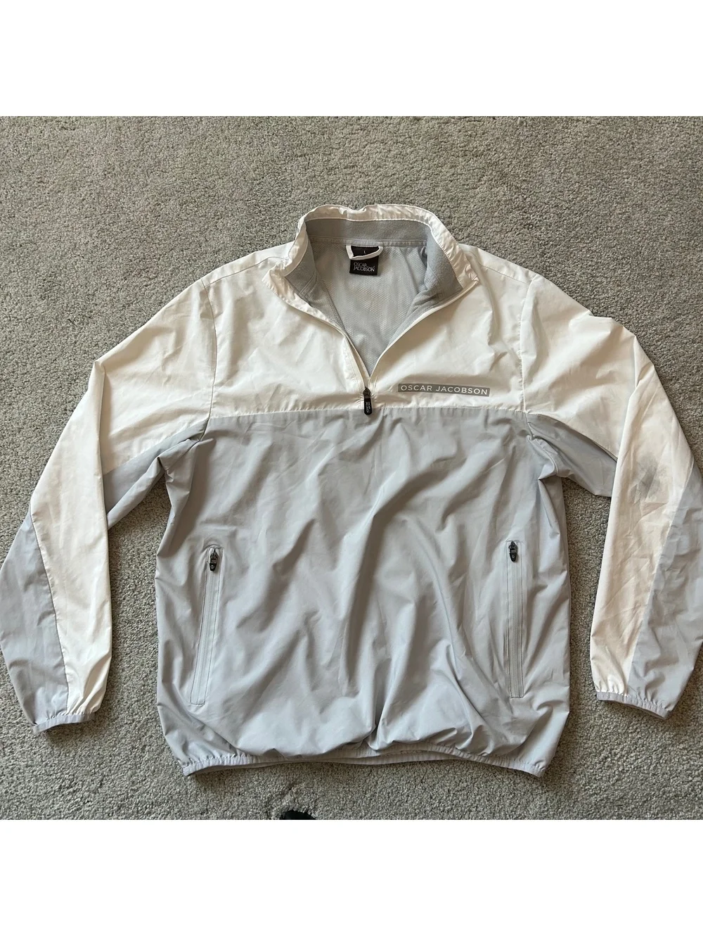Oscar Jacobson Men's Lightweight Half-Zip Pullover Jacket, Size Large